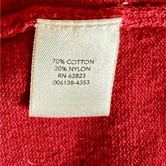 CJ Banks Red Short Sleeved Sweater Catdigan - Picture 6 of 16
